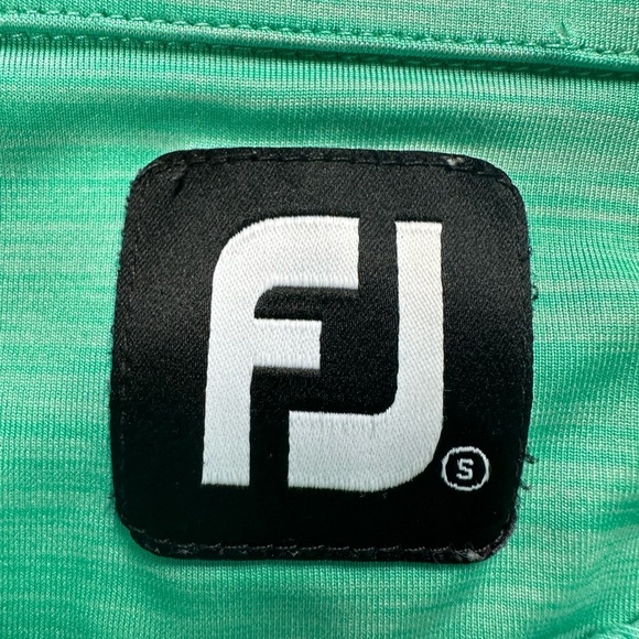 Foot Joy Mens Polo Collared 1/4 Button Golf Shirt Teal Green Sz Small - Picture 5 of 10